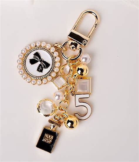 chanel key chain|chanel fluffy keychain.